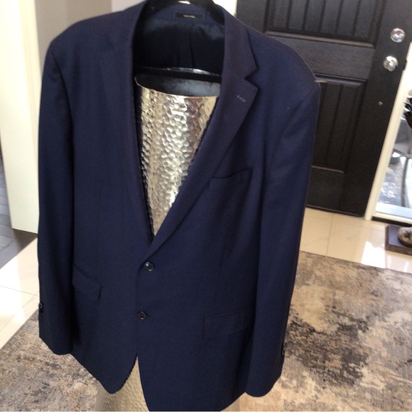 Massimo Dutti finest Italian fabric made in turkey navy blue sports jacket - Picture 14 of 17